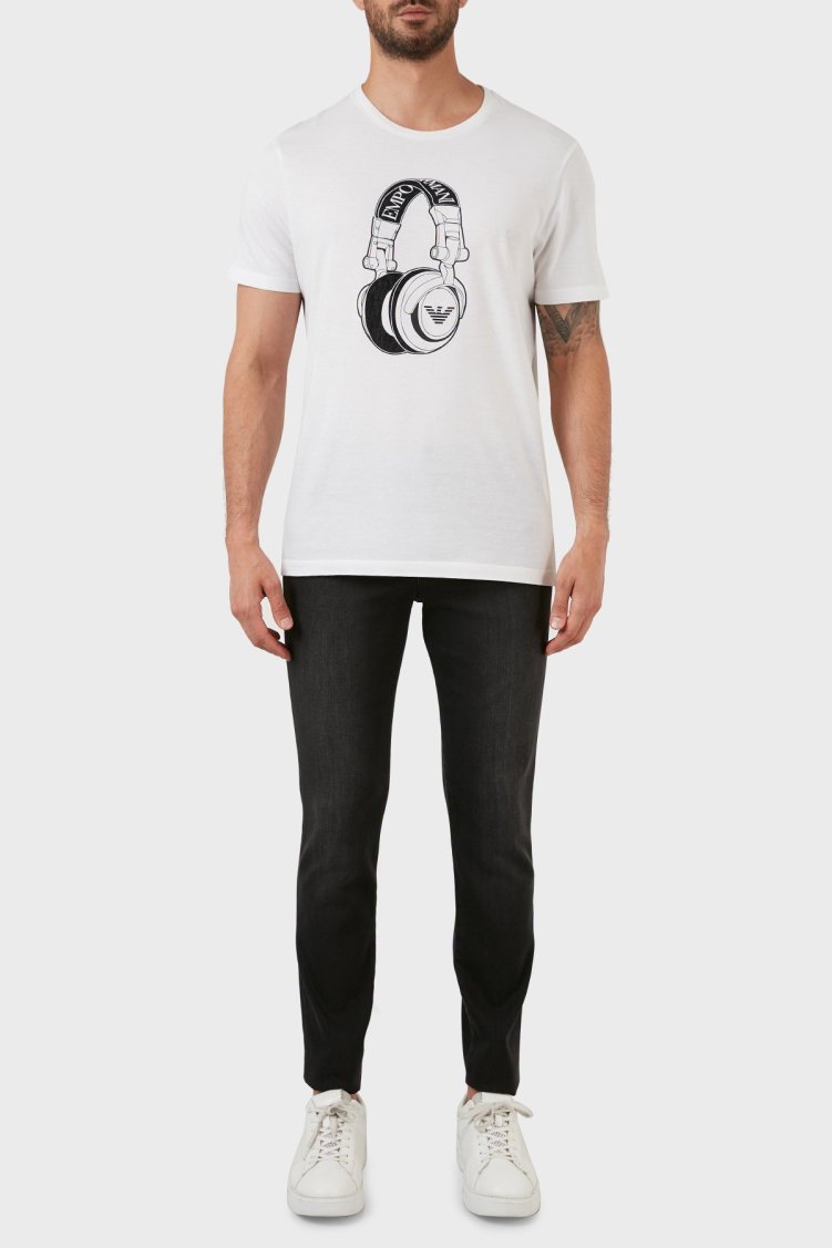 Emporio Armani Pamuklu Normal Bel Slim Fit Jeans Erkek Kot Pantolon 8N1J11 1DHDZ 0006 SİYAH - Emporio Armani