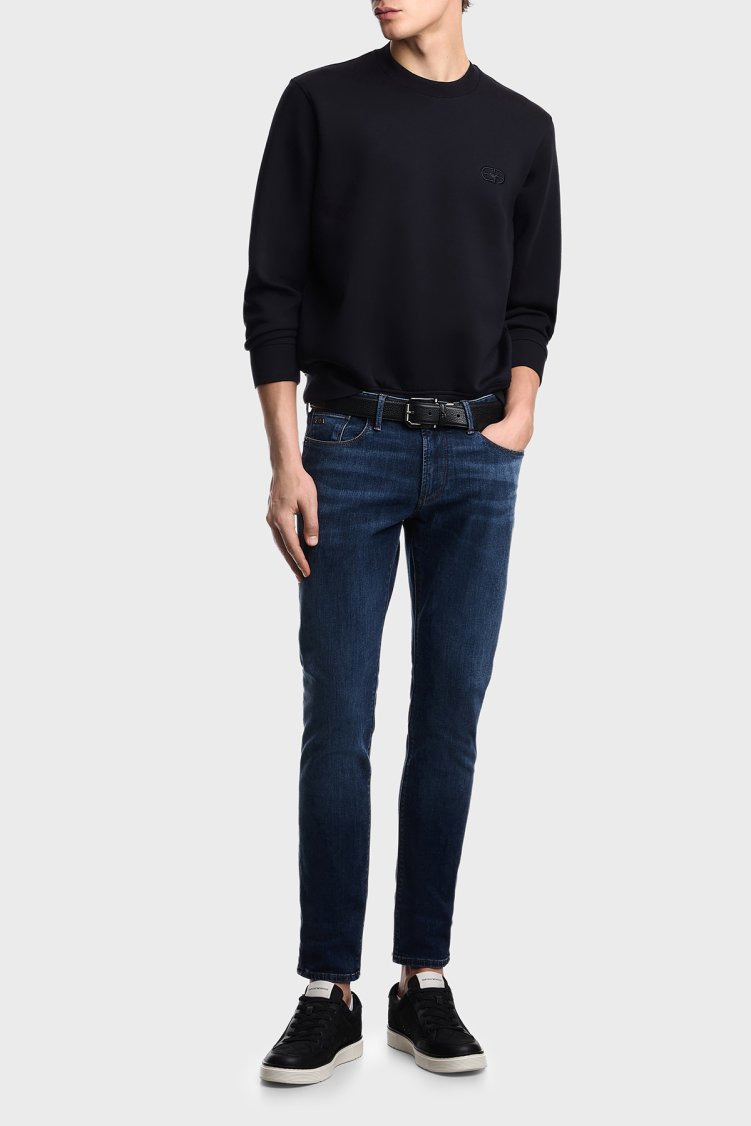 Emporio Armani Pamuklu Regular Fit Bisiklet Yaka Erkek Sweat EM004540 AF10013 UB118 Lacivert - Emporio Armani (1)