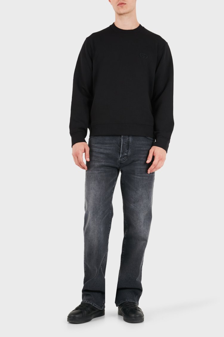 Emporio Armani Pamuklu Regular Fit Bisiklet Yaka Erkek Sweat EM004540 AF10013 UC001 Siyah - Emporio Armani (1)
