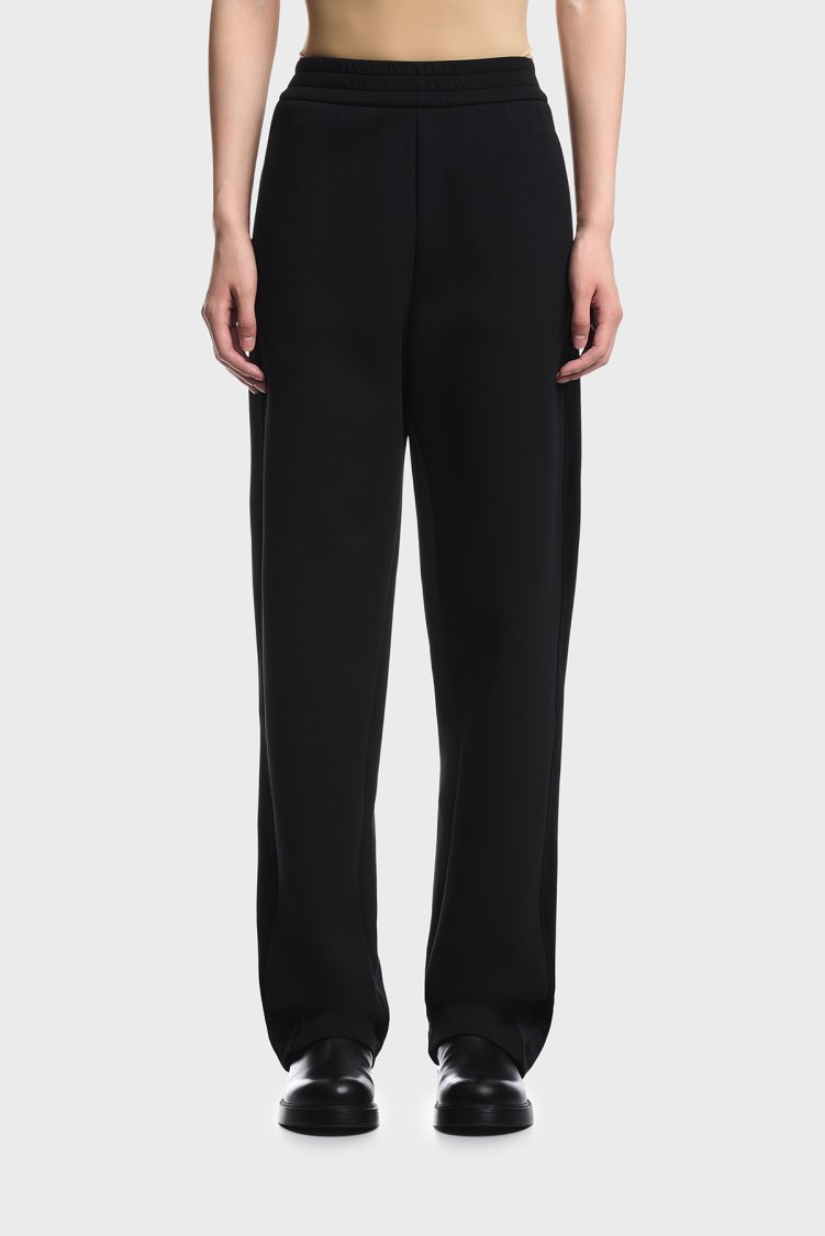 Emporio Armani Pamuklu Regular Fit Düz Paça Kadın Pantolon EW004207 AF10002 UC001 Siyah - Emporio Armani