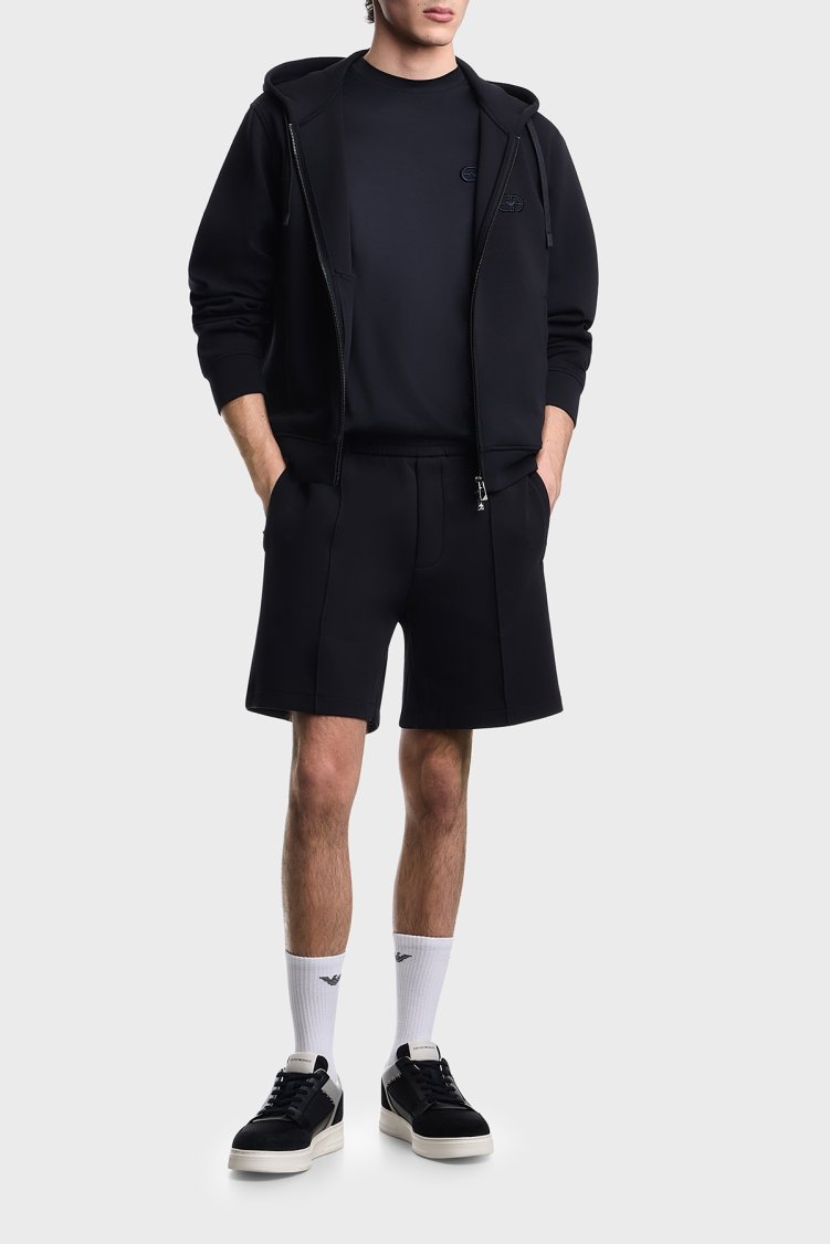 Emporio Armani Pamuklu Regular Fit Kapüşonlu Fermuarlı Erkek Sweat EM004538 AF10013 UB118 Lacivert - Emporio Armani (1)