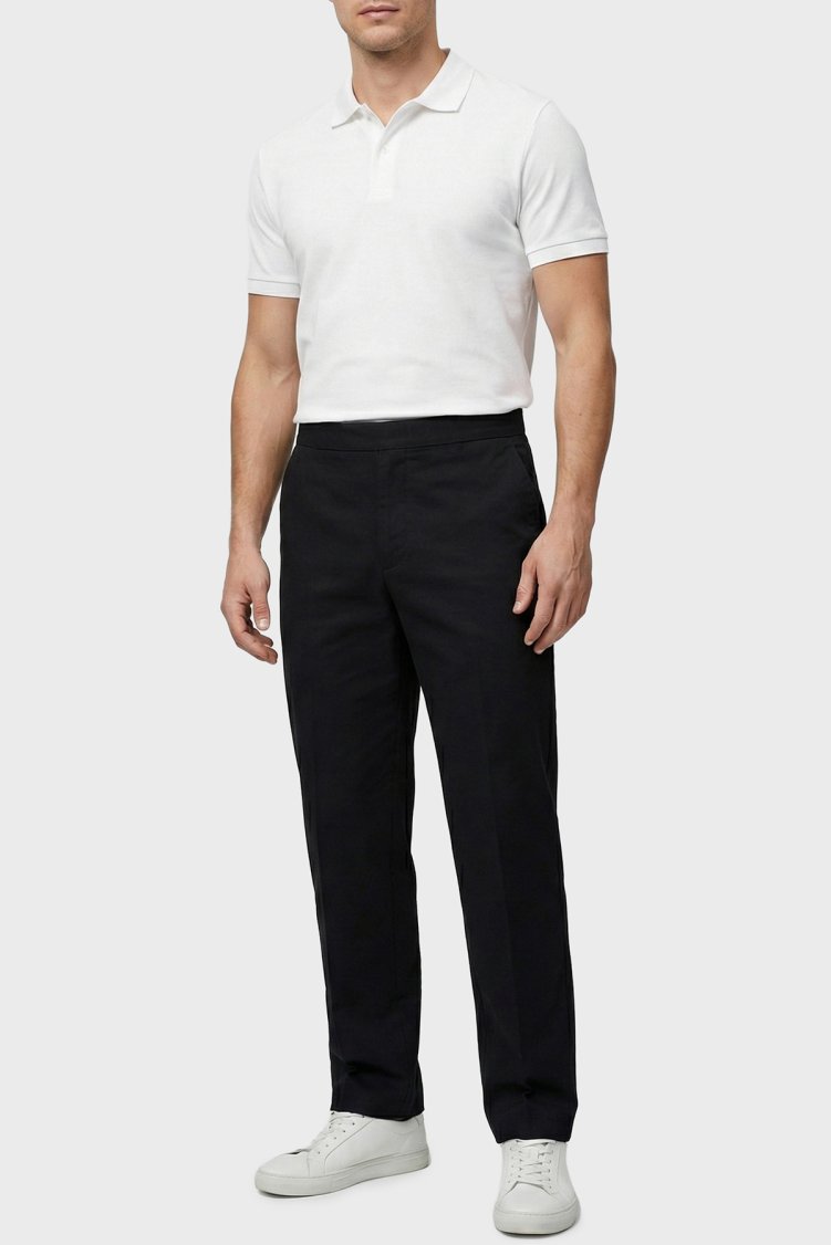 Emporio Armani Pamuklu Regular Fit Normal Bel Düz Paça Erkek Pantolon EM004543 AF10013 UC001 SİYAH - Emporio Armani (1)