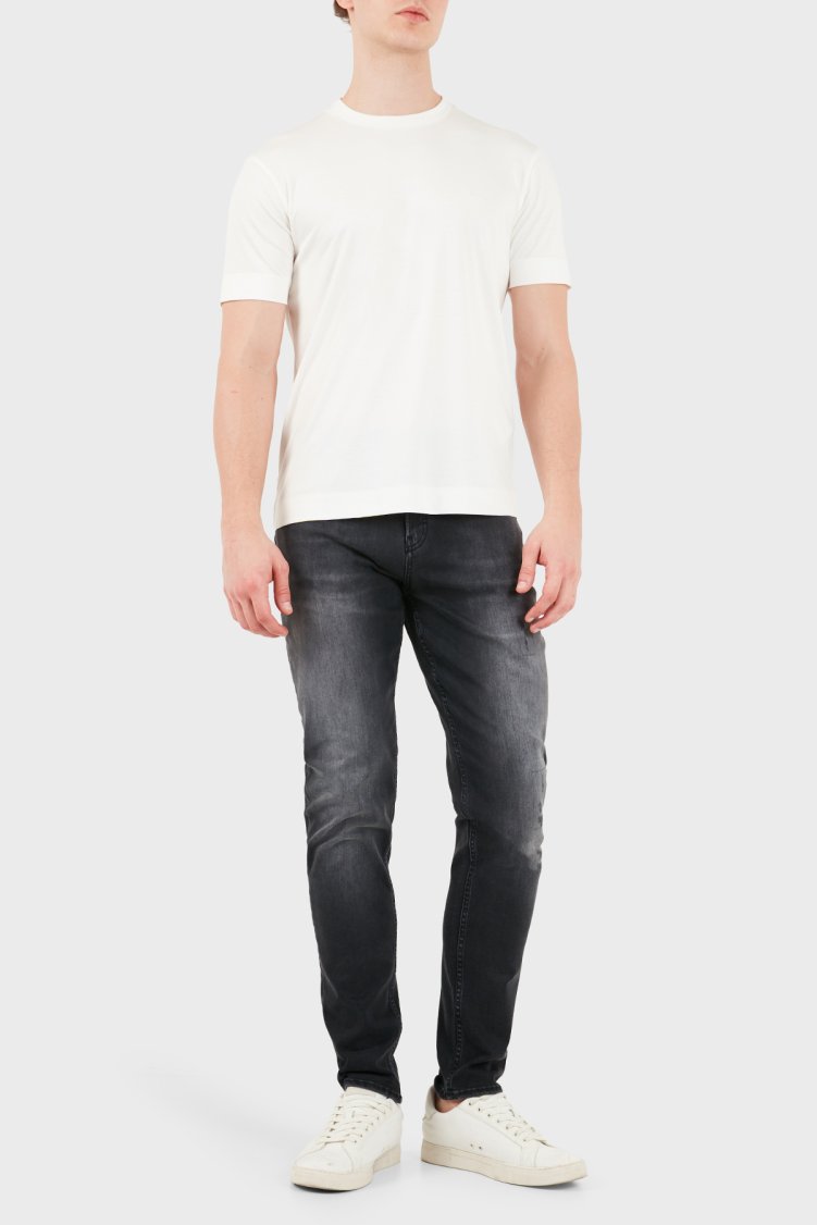 Emporio Armani Pamuklu Slim Fit Dar Paça Erkek Kot Pantolon EM006514 AF29574 M8001 Gri - Emporio Armani (1)