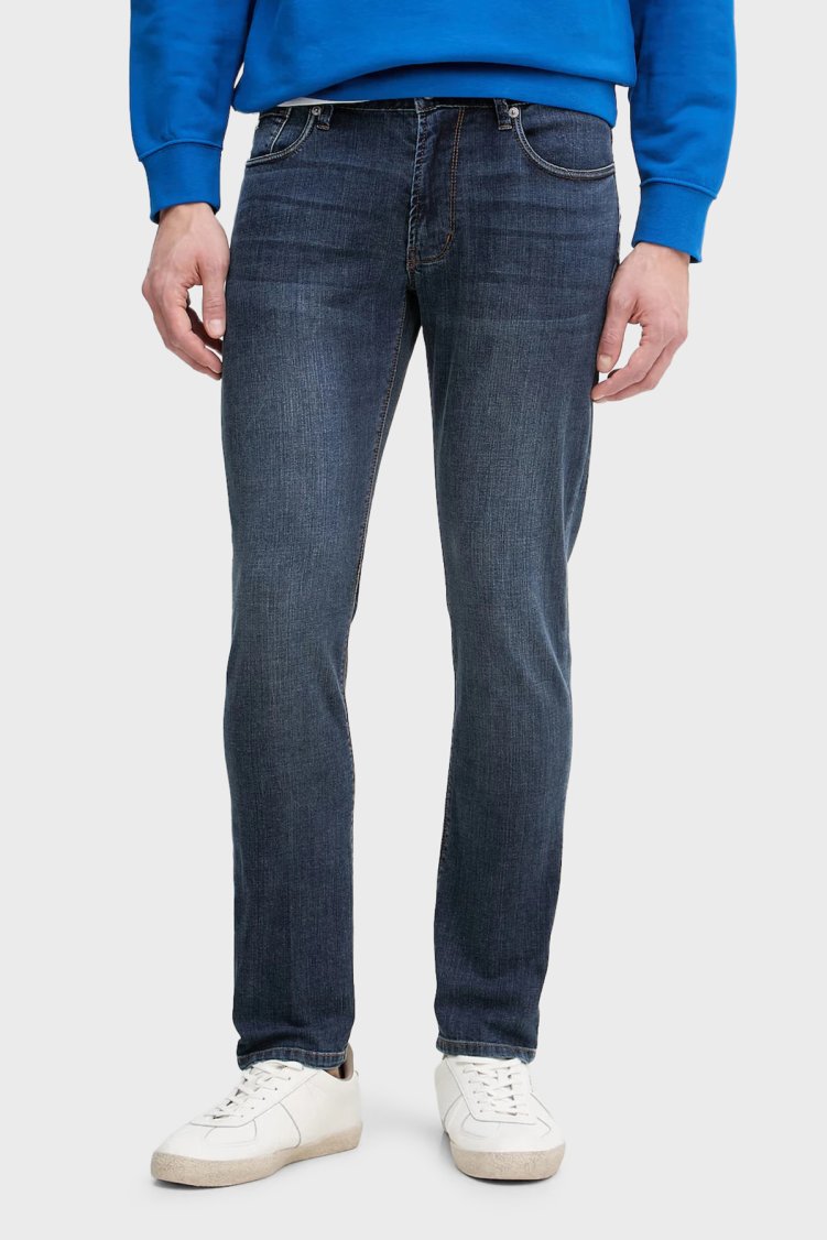 Emporio Armani Pamuklu Slim Fit Düşük Bel Erkek Kot Pantolon EM000121 AF22248 MB002 LACİVERT - Emporio Armani