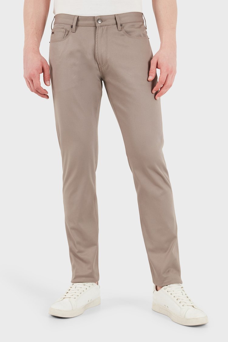 Emporio Armani Pamuklu Slim Fit Düşük Bel Jeans Erkek Kot Pantolon EM000121 AF23021 U6107 GRİ - Emporio Armani