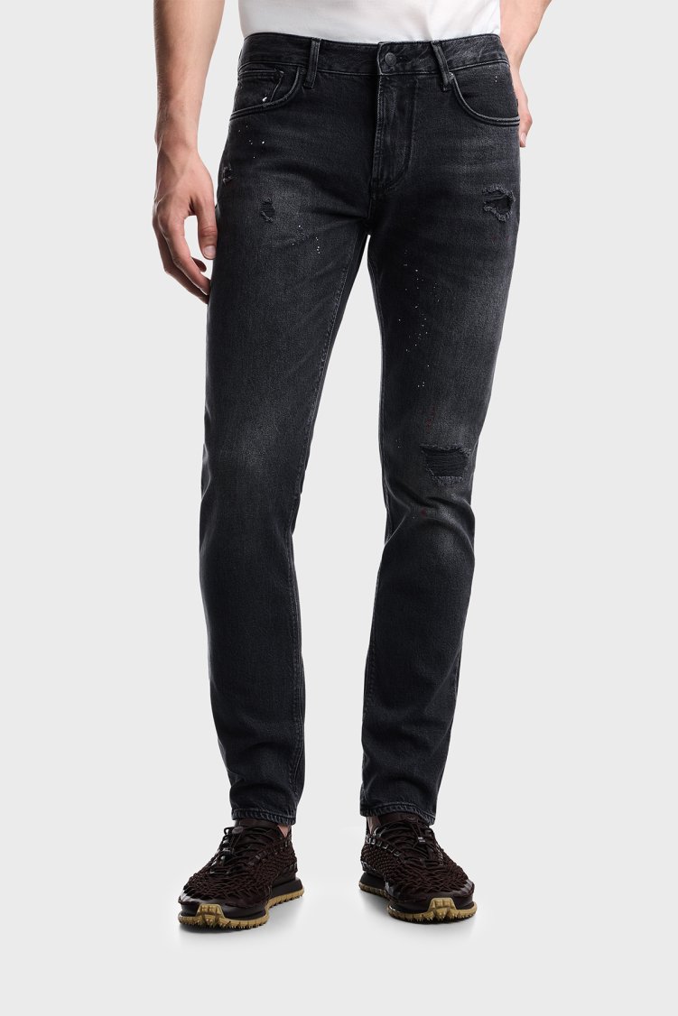 Emporio Armani Pamuklu Slim Fit Düşük Bel Jeans Erkek Kot Pantolon EM000121 AF29286 M8001 Gri - Emporio Armani