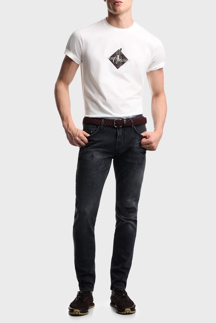 Emporio Armani Pamuklu Slim Fit Düşük Bel Jeans Erkek Kot Pantolon EM000121 AF29286 M8001 Gri - Emporio Armani (1)