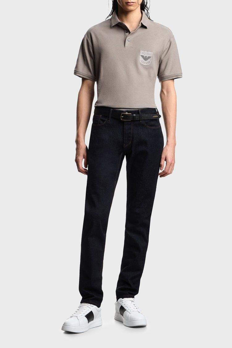 Emporio Armani Pamuklu Slim Fit Normal Bel Jeans Erkek Kot Pantolon EM000121 AF22800 MB001 Lacivert - Emporio Armani (1)
