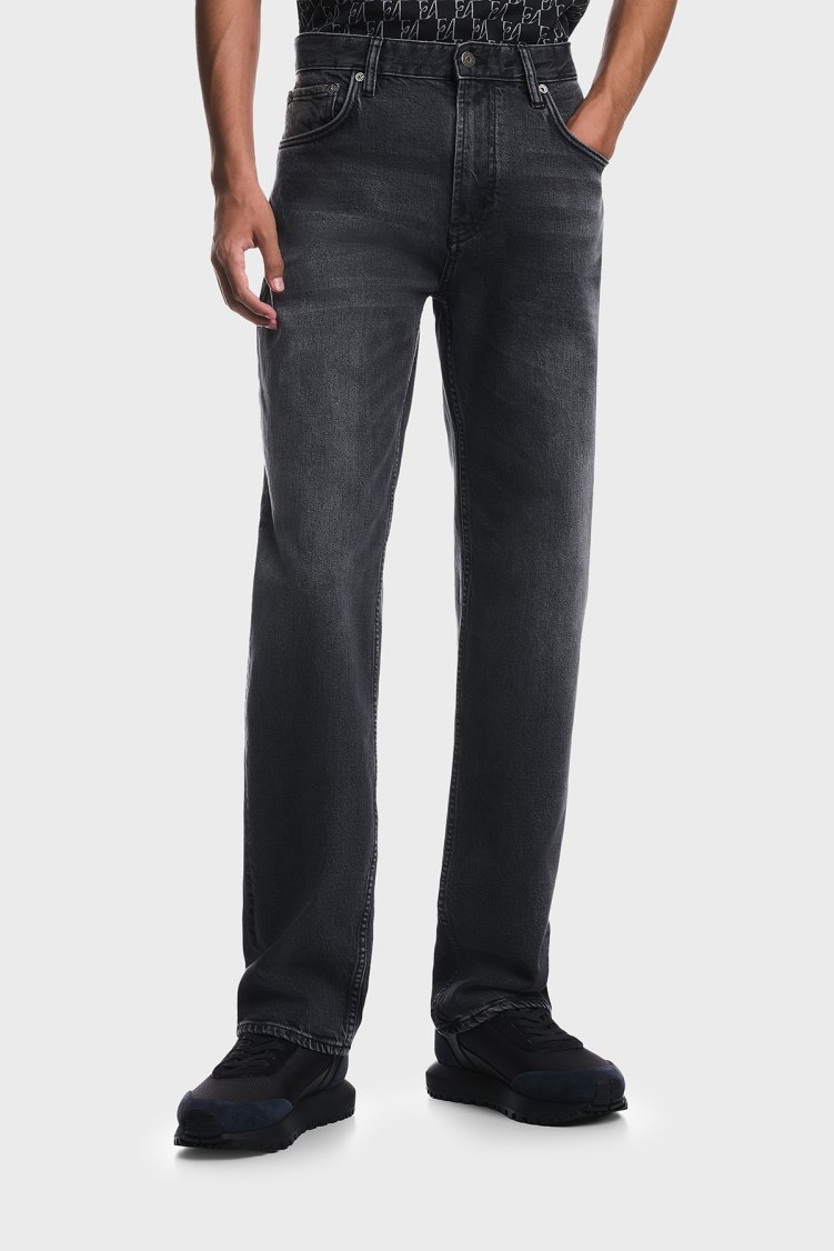Emporio Armani Pamuklu Soluk Görünümlü Regular Fit Jeans Erkek Kot Pantolon EM000763 AF29076 M8001 Gri - Emporio Armani