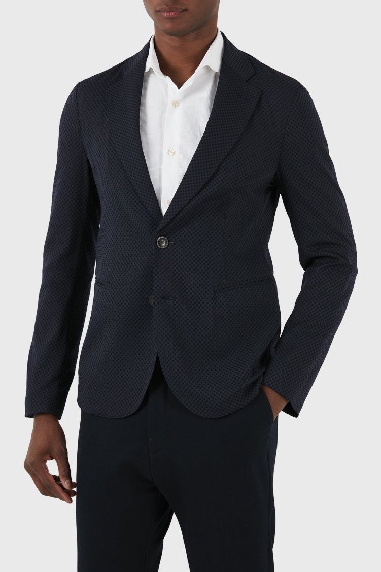 Emporio Armani Regular Fit Blazer Erkek Ceket E31G37 F1424 920 LACİVERT - Emporio Armani