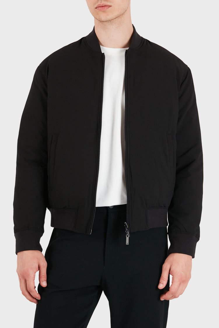 Emporio Armani Regular Fit Çift Taraflı Kuş Tüyü Dolgulu Erkek Mont EM006731 AF28011 UC001 Siyah - Emporio Armani