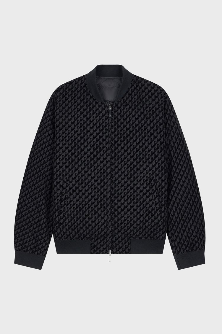 Emporio Armani Regular Fit Çift Taraflı Kuş Tüyü Dolgulu Şişme Erkek Mont EM006731 AF19870 FC043 Siyah-beyaz - Emporio Armani
