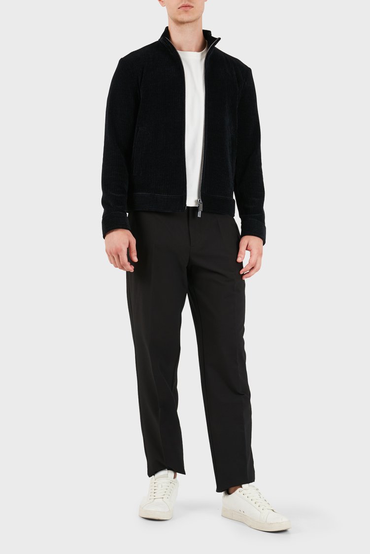 Emporio Armani Regular Fit Dik Yaka Fermuarlı Erkek Ceket EM007378 TE23228 UC001 Siyah - Emporio Armani (1)