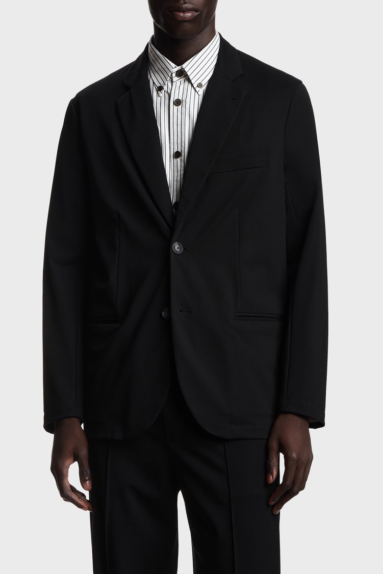 Emporio Armani Regular Fit Düğmeli Erkek Ceket EM004530 AF22865 UC001 SİYAH - Emporio Armani