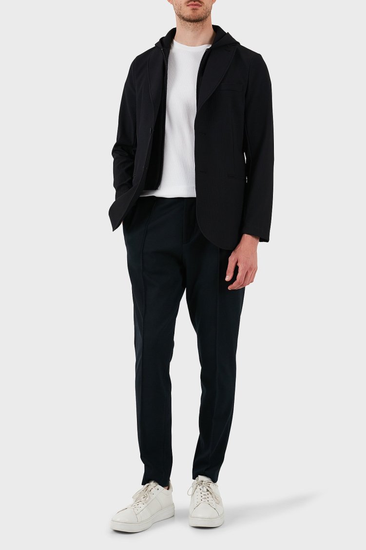 Emporio Armani Regular Fit Kapüşonlu Çıkarılabilir İç Panelli Erkek Ceket EM001506 AF14076 UC001 SİYAH - Emporio Armani (1)
