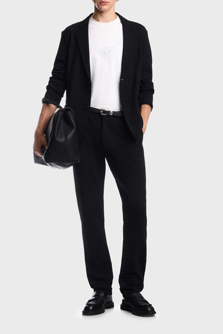 Emporio Armani Regular Fit Kruvaze Yaka Blazer Erkek Ceket EM000142 TE22904 UC001 Siyah - Emporio Armani (1)