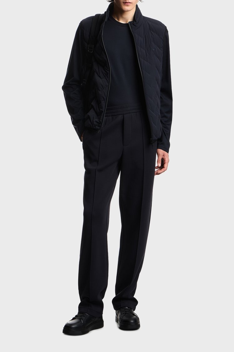 Emporio Armani Regular Fit Logolu Kapitoneli Dik Yaka Şişme Erkek Yelek EM004946 AF18499 UB118 LACİVERT - Emporio Armani (1)