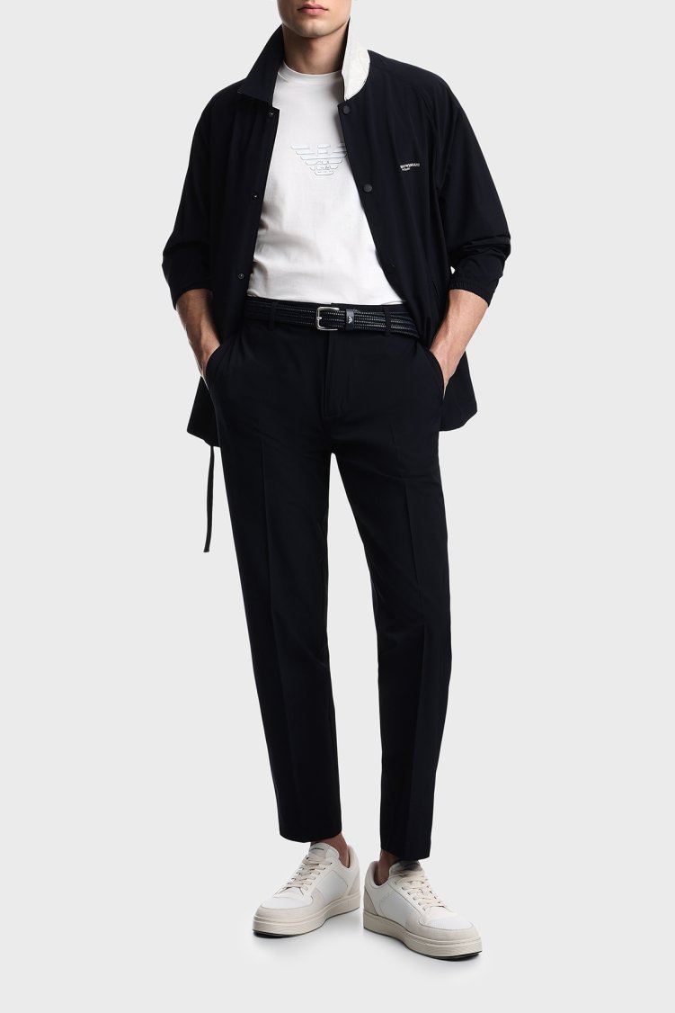 Emporio Armani Regular Fit Normal Bel Daralan Paça Erkek Pantolon EM001505 AF21368 UB118 LACİVERT - Emporio Armani (1)