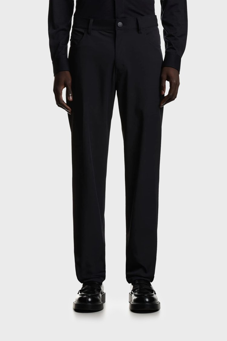Emporio Armani Regular Fit Normal Bel Düz Paça Erkek Kot Pantolon EM001010 AF18502 UB118 LACİVERT - Emporio Armani