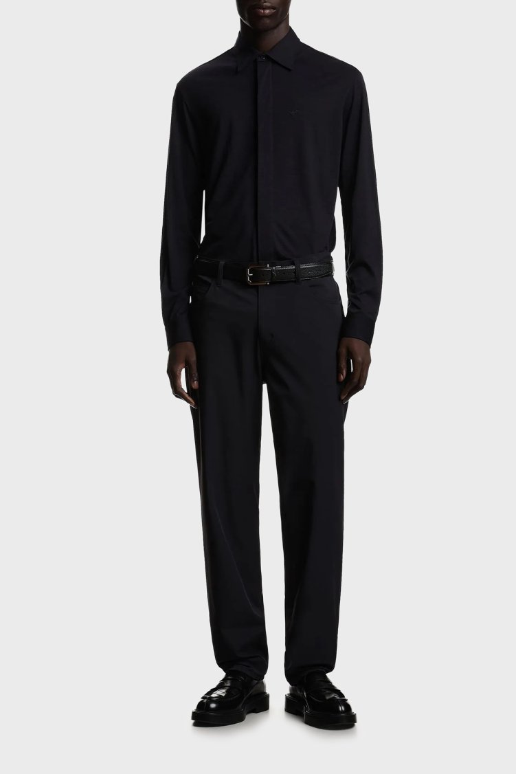 Emporio Armani Regular Fit Normal Bel Düz Paça Erkek Kot Pantolon EM001010 AF18502 UB118 LACİVERT - Emporio Armani (1)