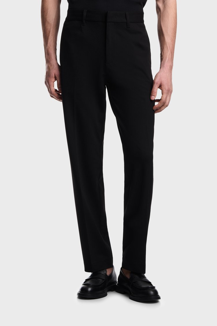 Emporio Armani Regular Fit Normal Bel Düz Paça Erkek Pantolon EM001505 AF24843 UC001 SİYAH - Emporio Armani