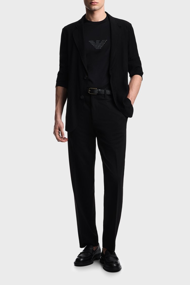 Emporio Armani Regular Fit Normal Bel Düz Paça Erkek Pantolon EM001505 AF24843 UC001 SİYAH - Emporio Armani (1)