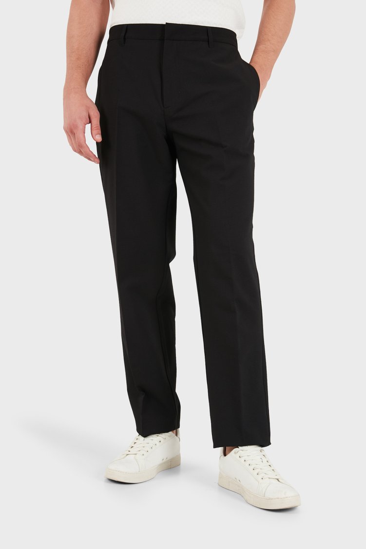 Emporio Armani Regular Fit Normal Bel Düz Paça Erkek Pantolon EM006775 AF28011 UC001 Siyah - Emporio Armani