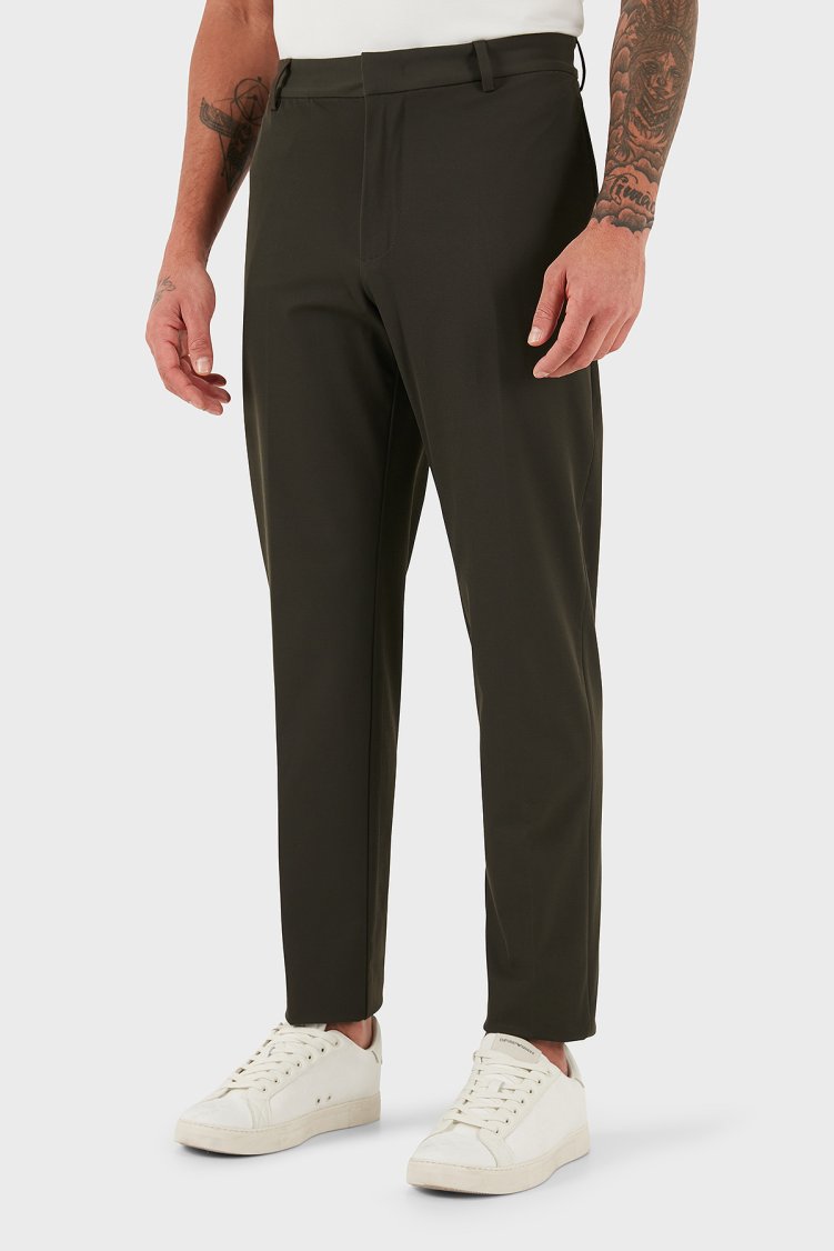 Emporio Armani Regular Fit Normal Bel Düz Paça Klasik Erkek Pantolon EM001505 AF18502 U8120 HAKİ - Emporio Armani (1)