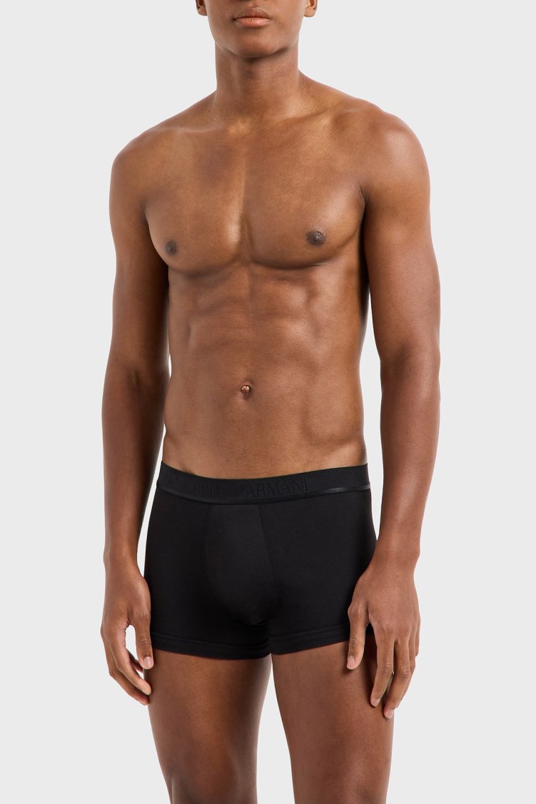 Emporio Armani Streç Pamuklu 3 Pack Erkek Boxer EM000259 AF10780 MC061 SİYAH - Emporio Armani (1)