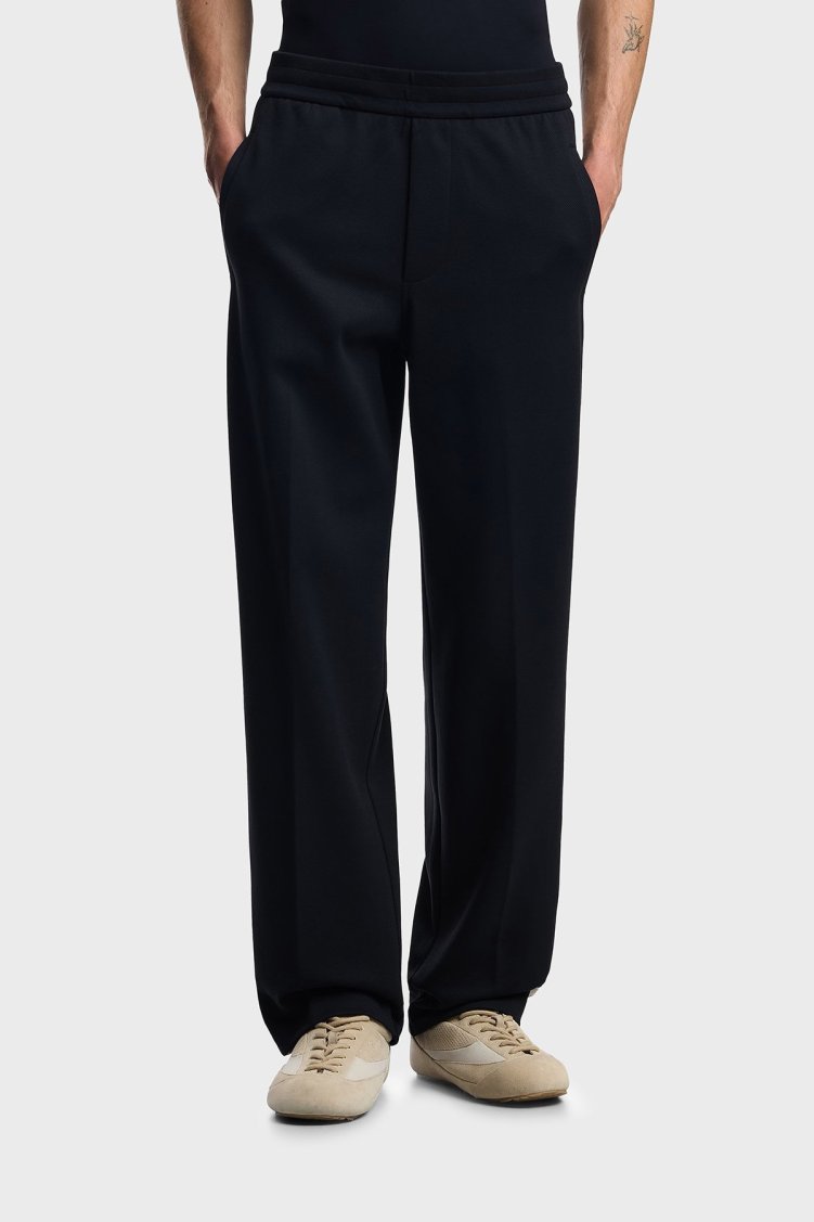 Emporio Armani Streç Pamuklu Regular Fit Normal Bel Bol Paça Jogger Erkek Pantolon EM002873 AF13488 UB118 LACİVERT - Emporio Armani
