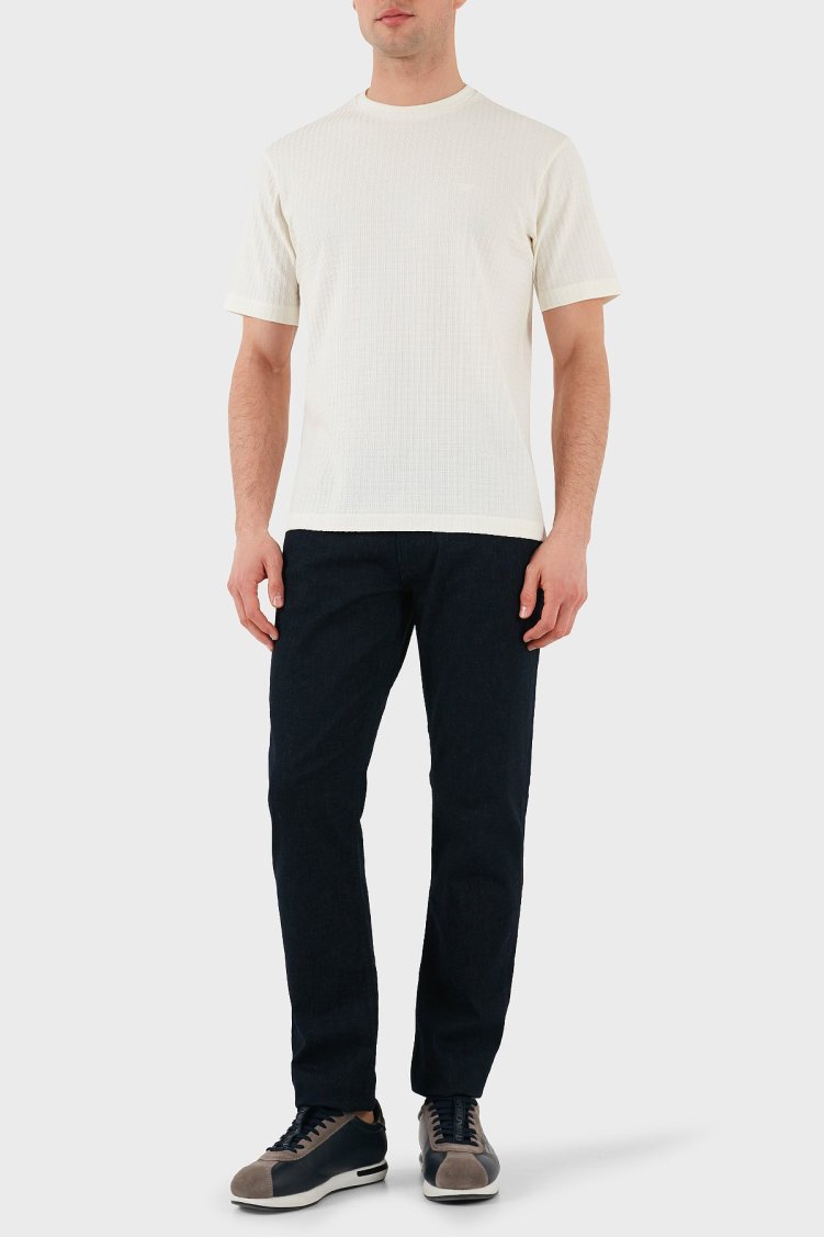 Emporio Armani Streç Pamuklu Slim Fit Normal Bel Düz Paça Jeans Erkek Kot Pantolon EM000121 AF14121 MB001 LACİVERT - Emporio Armani (1)