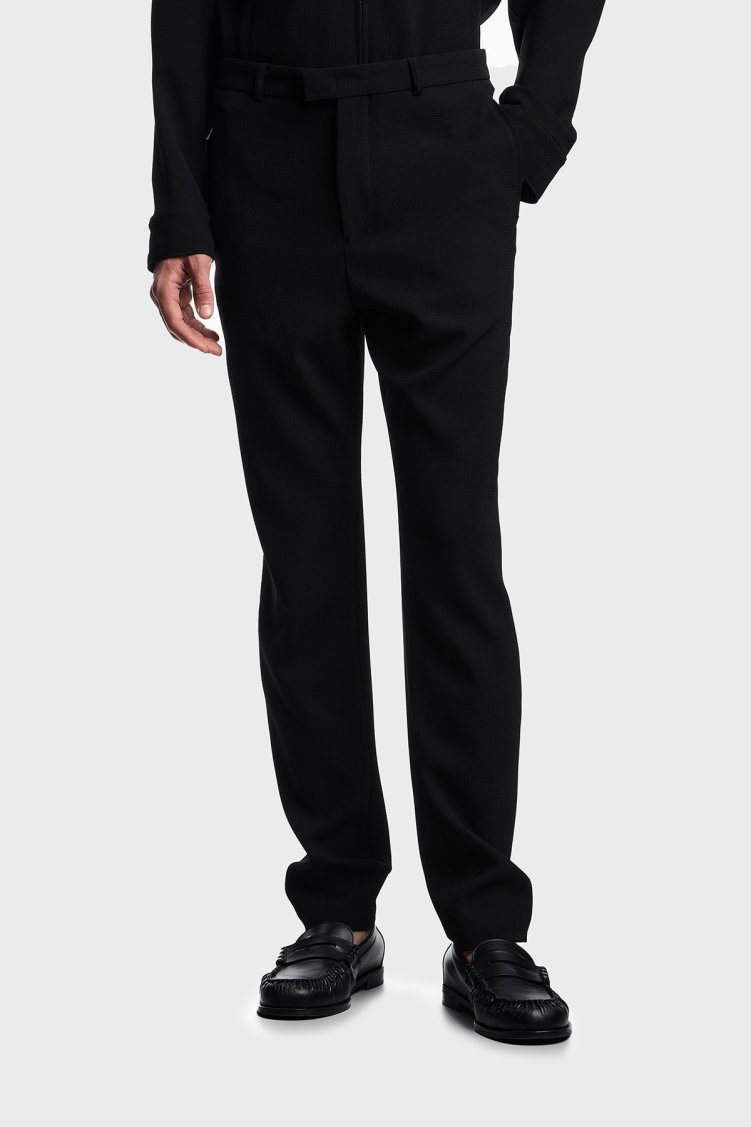 Emporio Armani Streç Regular Fit Normal Bel Düz Paça Chino Erkek Pantolon EM000158 TE13591 UC001 SİYAH - Emporio Armani