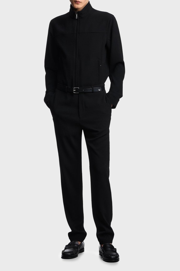 Emporio Armani Streç Regular Fit Normal Bel Düz Paça Chino Erkek Pantolon EM000158 TE13591 UC001 SİYAH - Emporio Armani (1)