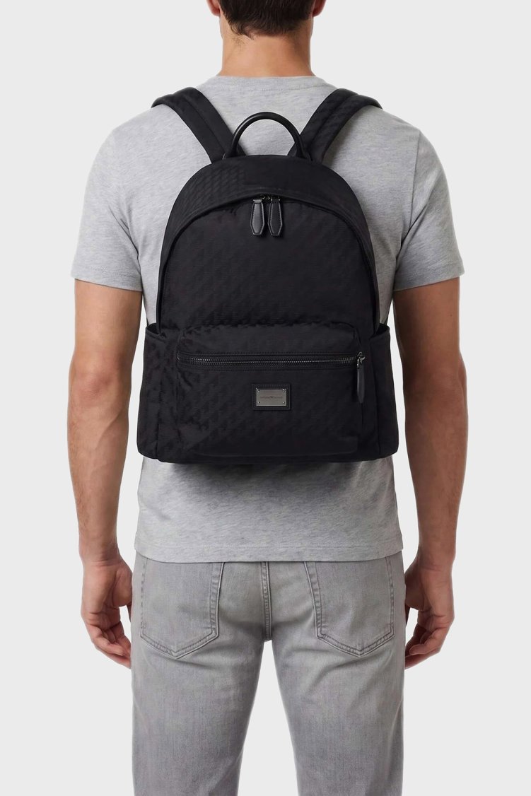 Emporio Armani Tamamı Logolu Ayarlanabilir Askılı Erkek Sırt Çantası EM006665 AF28798 UC001 Siyah - Emporio Armani (1)