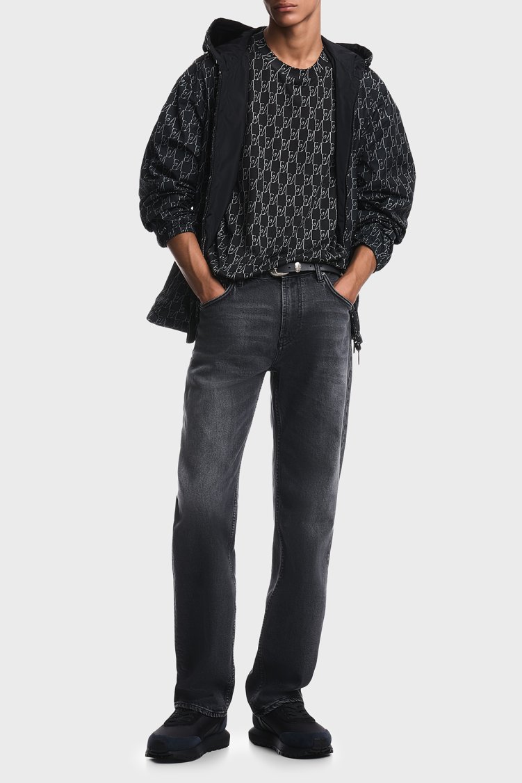 Emporio Armani Tamamı Logolu Bisiklet Yaka Erkek T Shirt EM006812 AF10017 FB562 Lacivert - Emporio Armani (1)