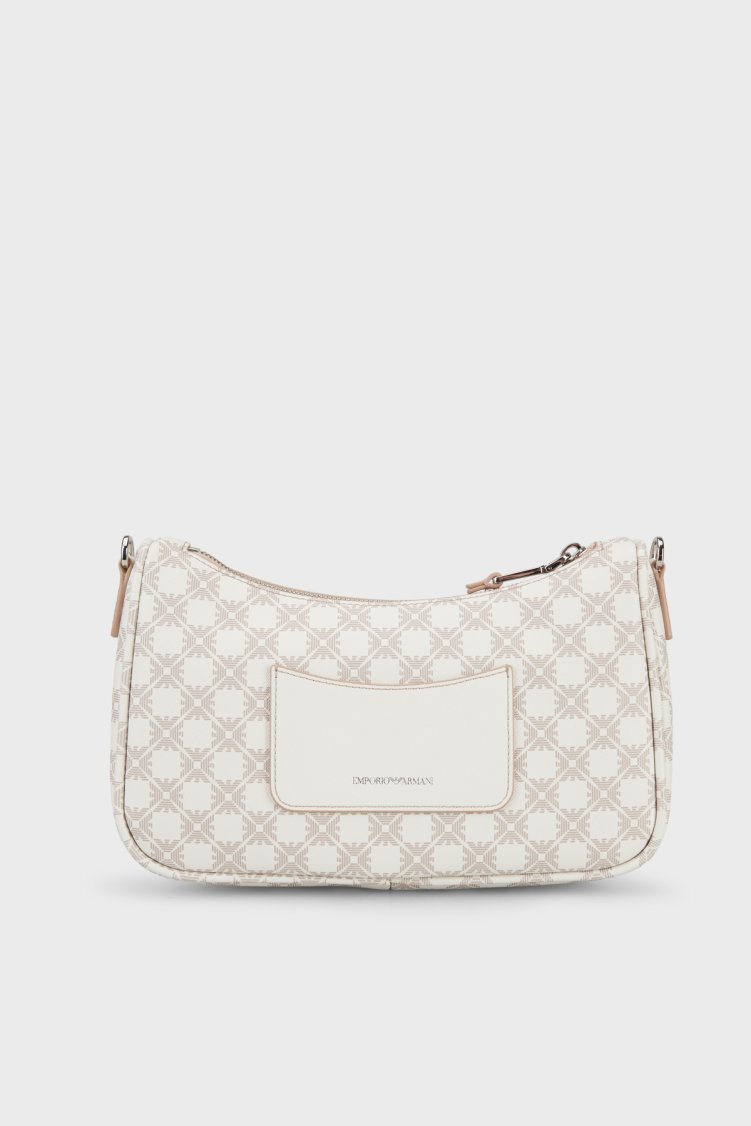 Emporio Armani Tamamı Logolu Çıkarılabilir Askılı Kadın Çanta EW001892 AF25820 F0214 EKRU BEJ - Emporio Armani (1)