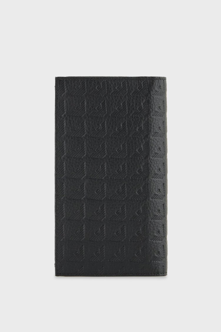 Emporio Armani Tamamı Logolu Deri Erkek Cüzdan EM001742 AF14774 UC001 SİYAH - Emporio Armani (1)