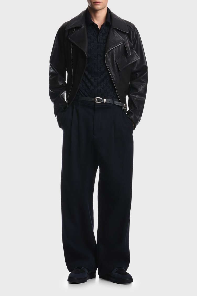 Emporio Armani Tamamı Logolu Pamuklu Regular Fit Erkek Polo EM007339 AF10017 FB569 Lacivert - Emporio Armani (1)