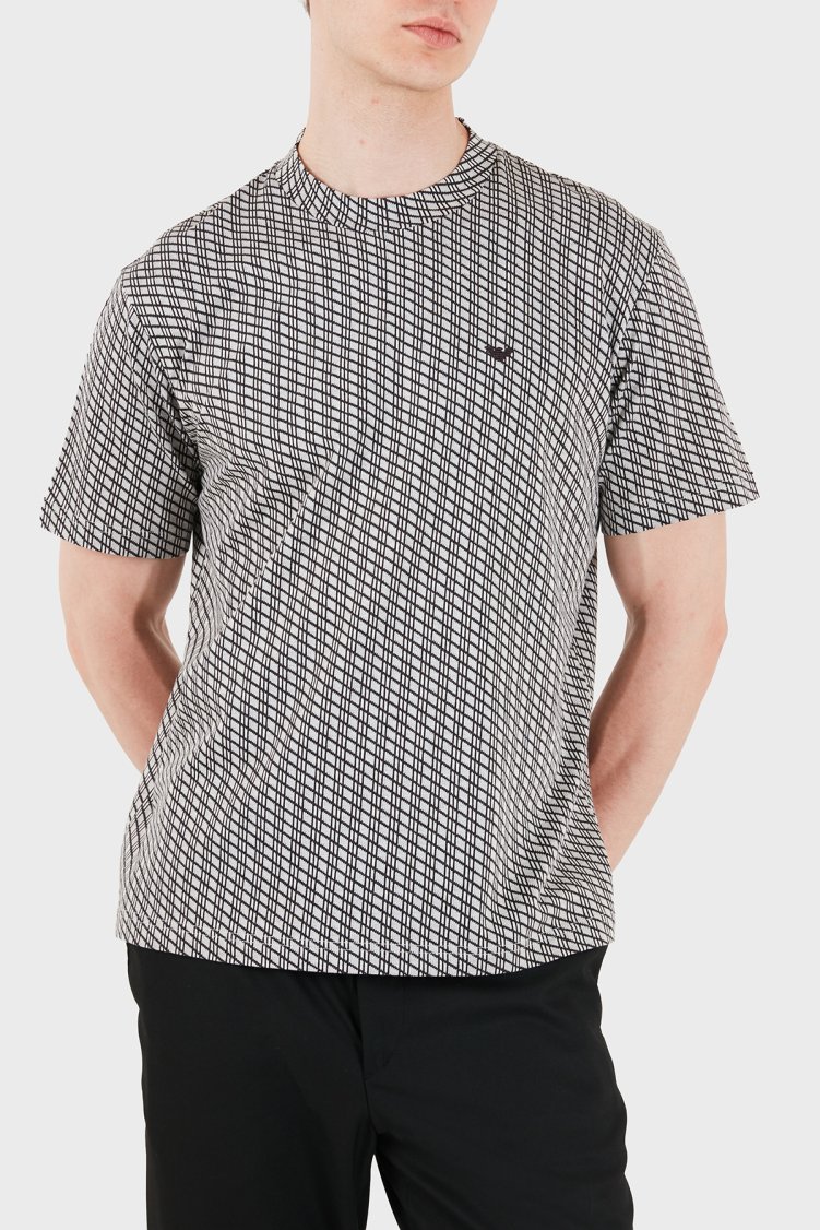 Emporio Armani Yün Karışımlı Kaşmir Örme Detaylı Regular Fit Erkek T Shirt EM005546 AF25181 F1009 GRİ - Emporio Armani