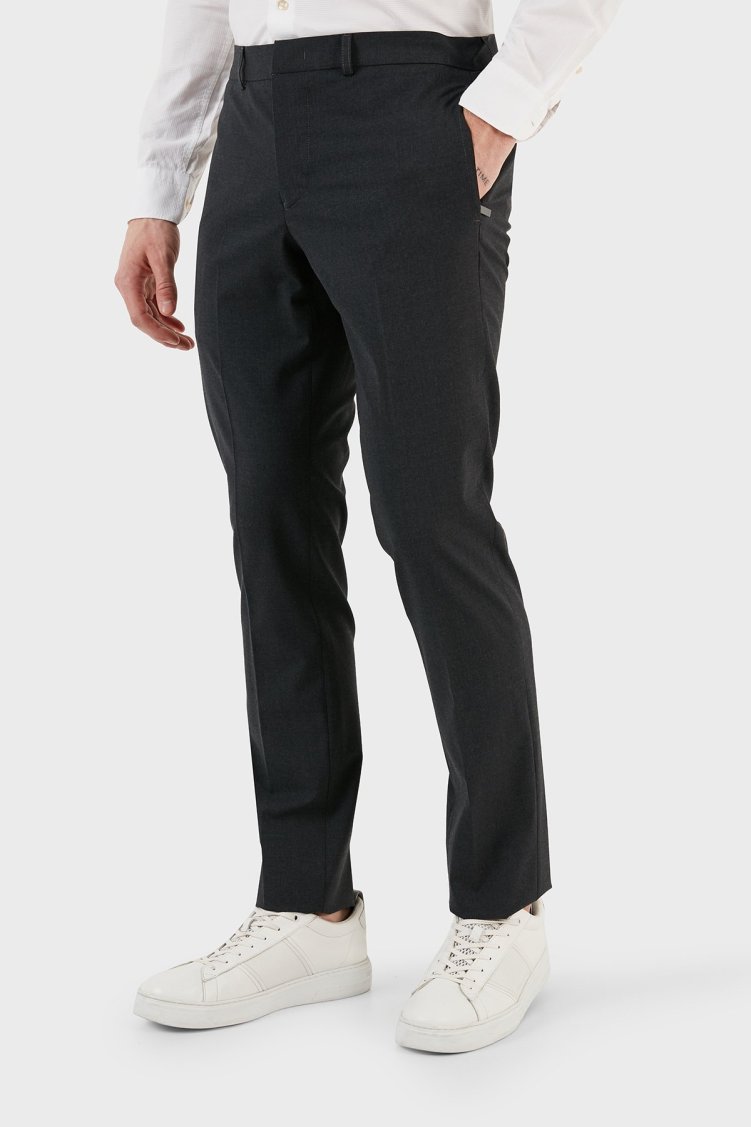 Emporio Armani Yün Karışımlı Skinny-Cut Erkek Pantolon H41P68 01506 630 SİYAH - Emporio Armani (1)
