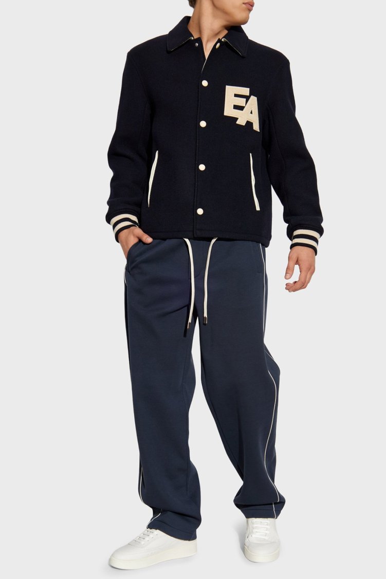 Emporio Armani Yünlü Regular Fit Klasik Yaka Astarlı Erkek Ceket EM003125 AF17330 UB118 LACİVERT - Emporio Armani (1)
