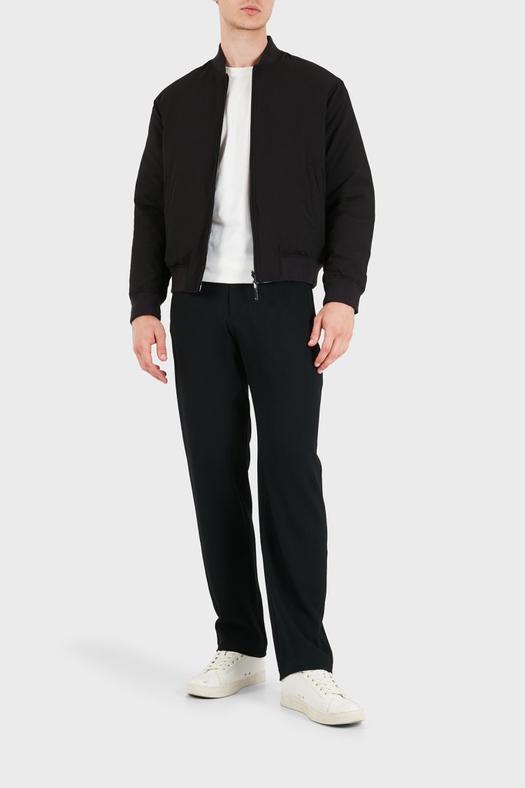 Emporio Armani Yünlü Regular Fit Normal Bel Düz Paça Erkek Pantolon EM004720 AF29404 UC001 Siyah - Emporio Armani (1)