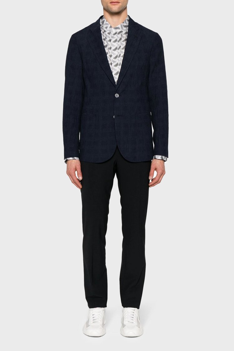 Emporio Armani Yünlü Streç Klasik Erkek Pantolon E31P68 01506 999 SİYAH - Emporio Armani