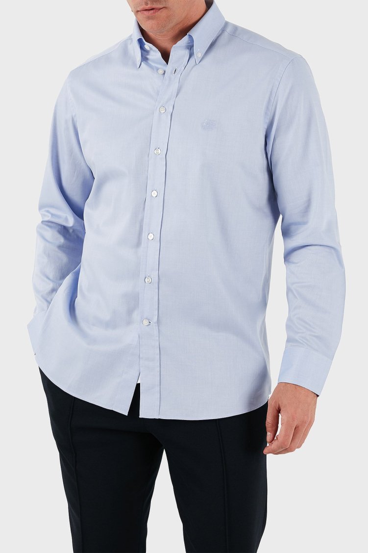 Etro % 100 Pamuk Regular Fit Düğmeli Yaka Erkek Gömlek MRIB0004 AV605 B0028 MAVİ - Etro