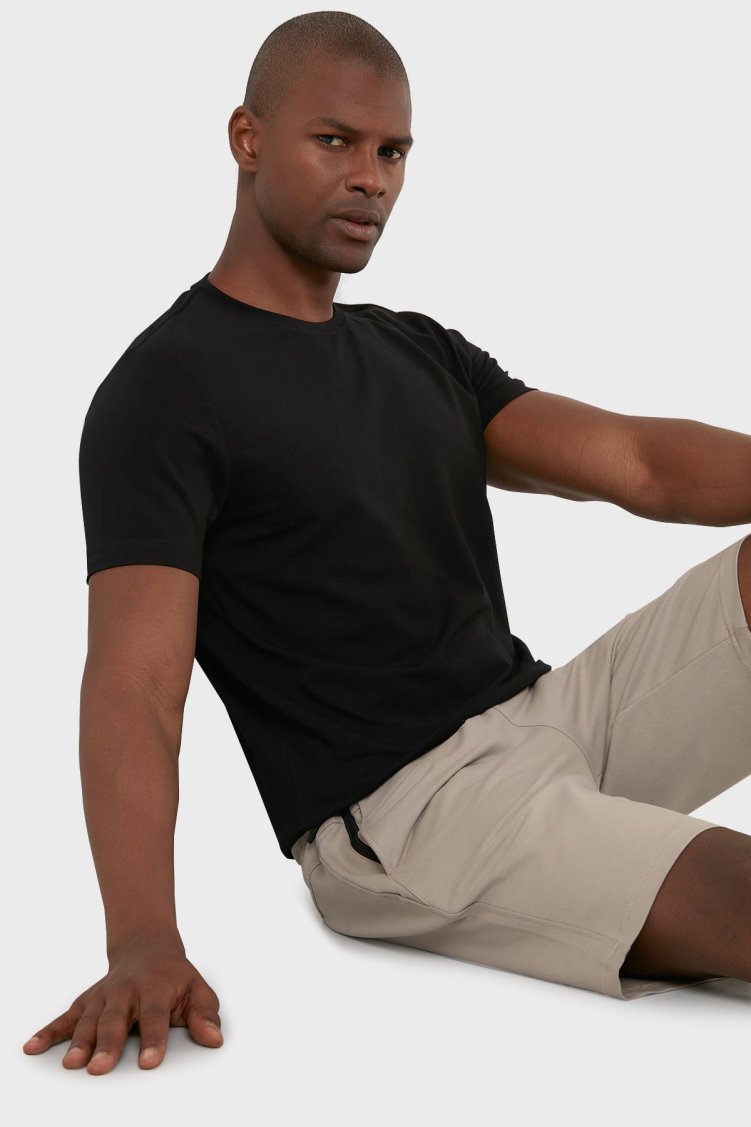 Exxe Pamuklu Regular Fit Bisiklet Yaka Basic Erkek T Shirt EXXEMODJ000B SİYAH - Exxe