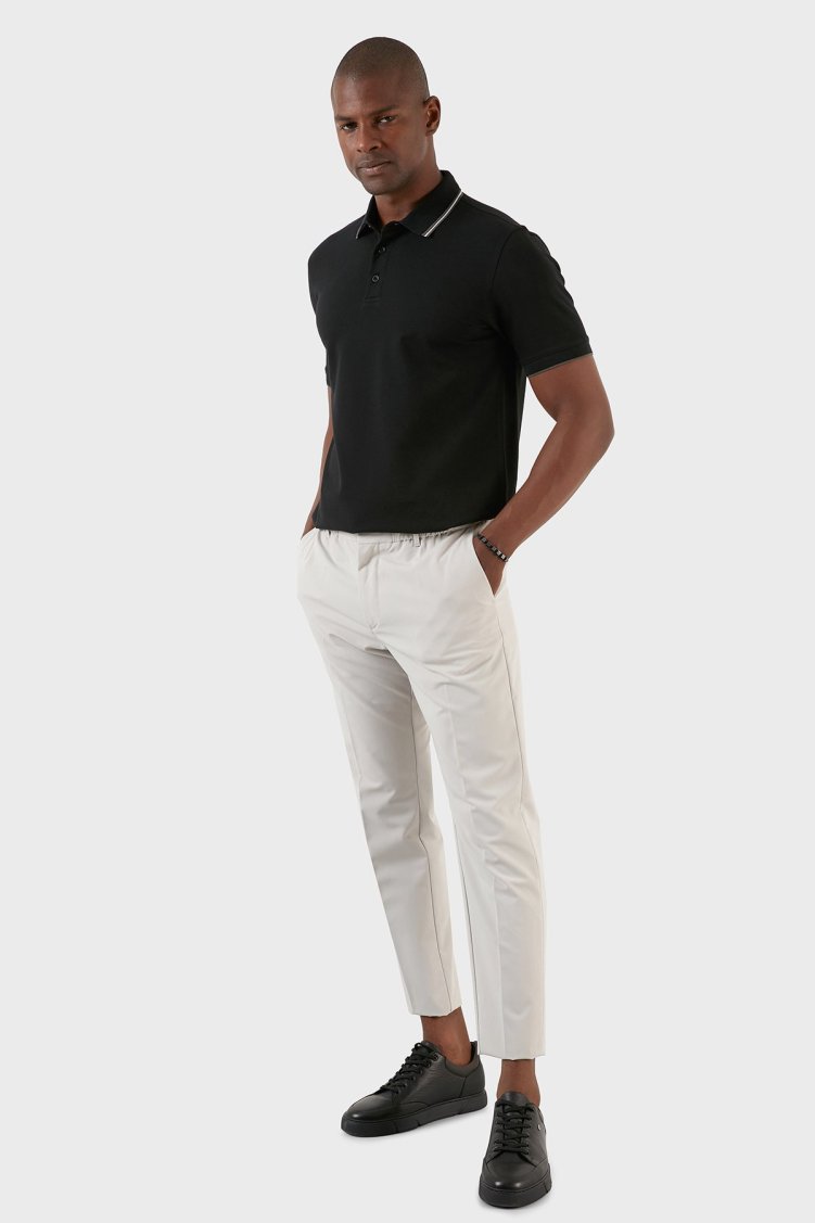 Exxe Pamuklu Regular Fit Düğmeli T Shirt Erkek Polo EX661 SİYAH - Exxe (1)