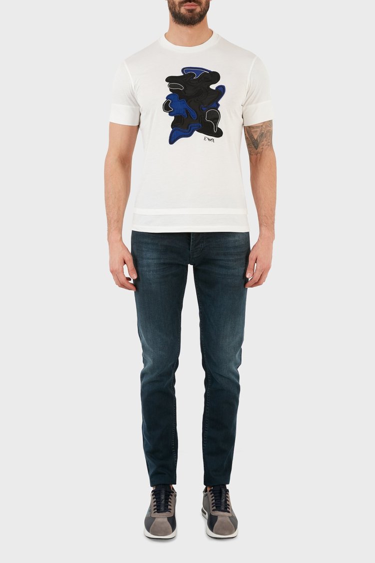 Exxe Pamuklu Skinny Fit Dar Paça Jeans Erkek Kot Pantolon EX1002K006BARTEZ KOYU MAVİ - Exxe
