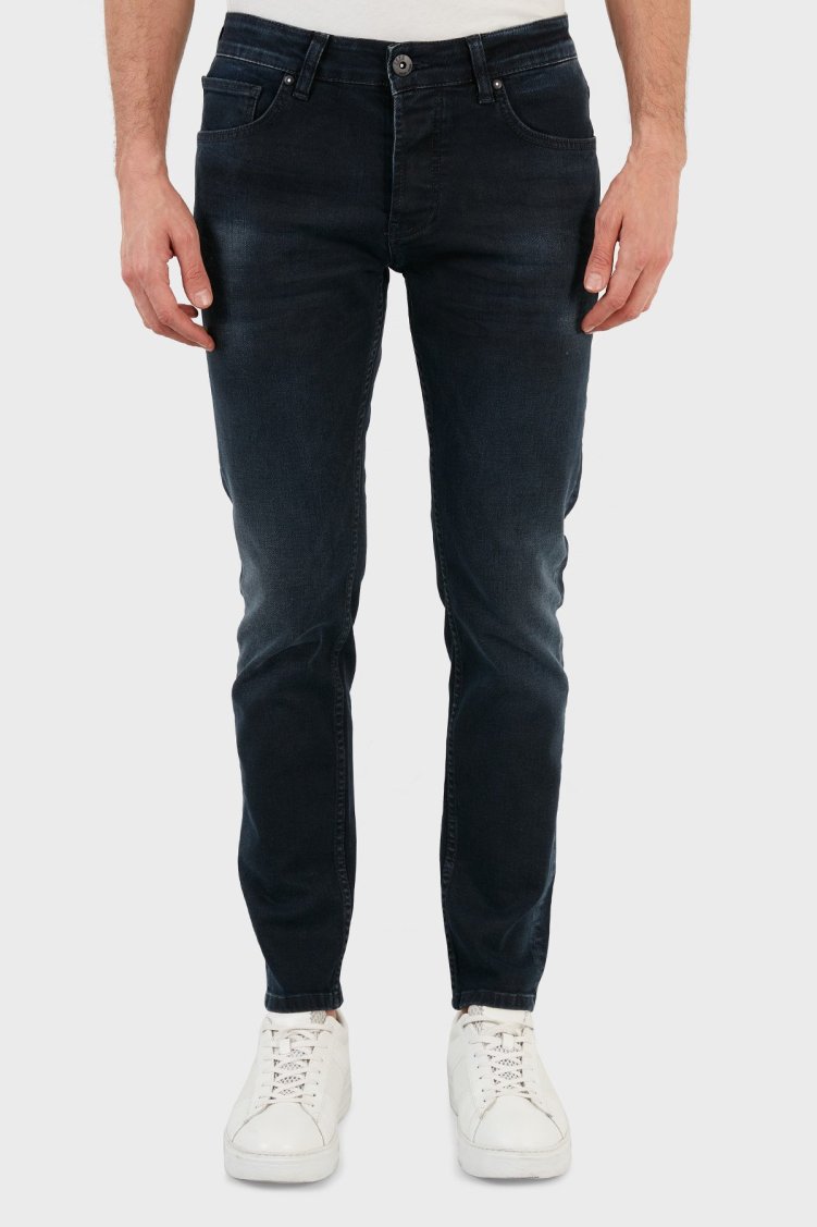 Exxe Pamuklu Skinny Fit Dar Paça Jeans Erkek Kot Pantolon EX1002K007BARTEZ SİYAH - Exxe (1)
