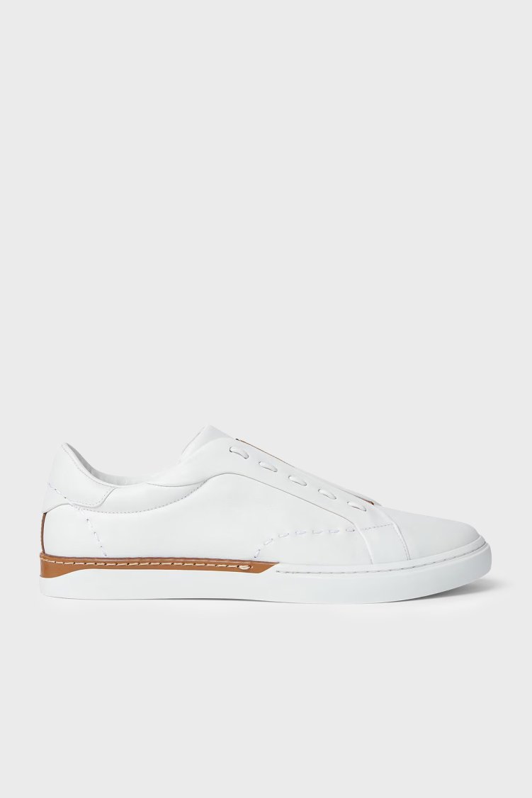 Fendi Deri Sneaker Erkek Ayakkabı 7E1937 A2C9 F1XIF Beyaz - Fendi