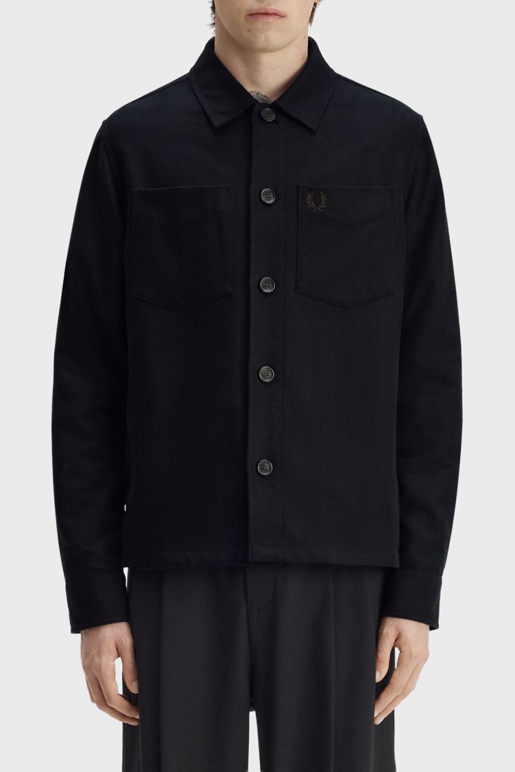 Fred Perry %100 Pamuk Regular Fit Klasik Yaka Erkek Gömlek M1723 184 Siyah - Fred Perry